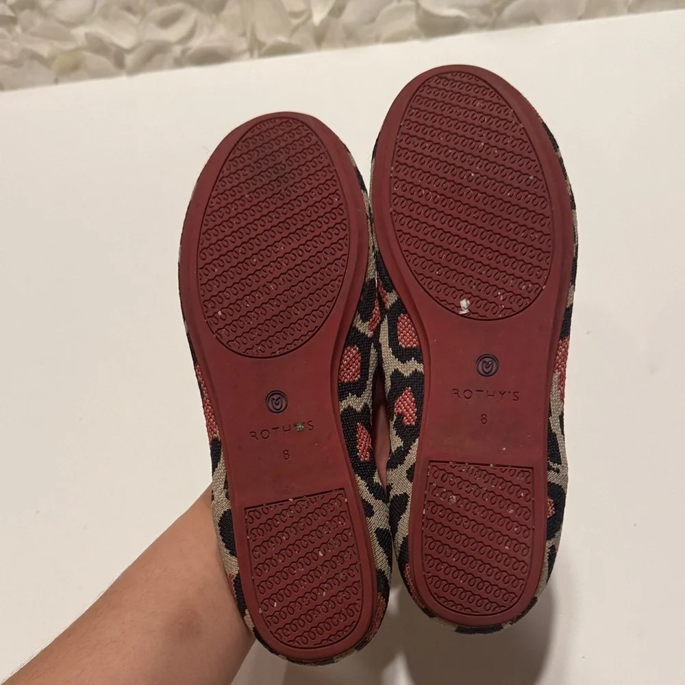 Rothy's Women's Red and Black Leopard Flats